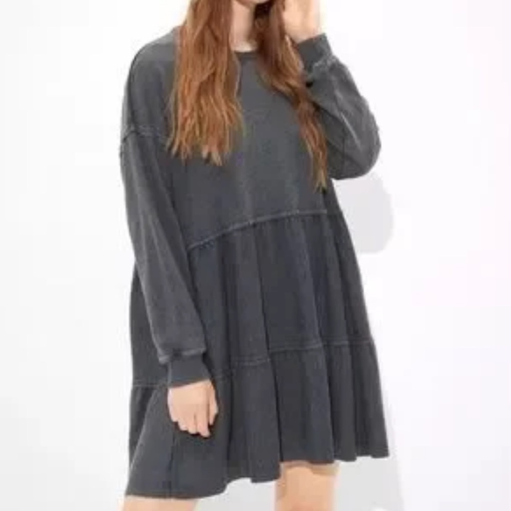 American Eagle Outfitters Gray Mini Dress